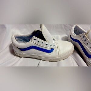 Blue and white vans